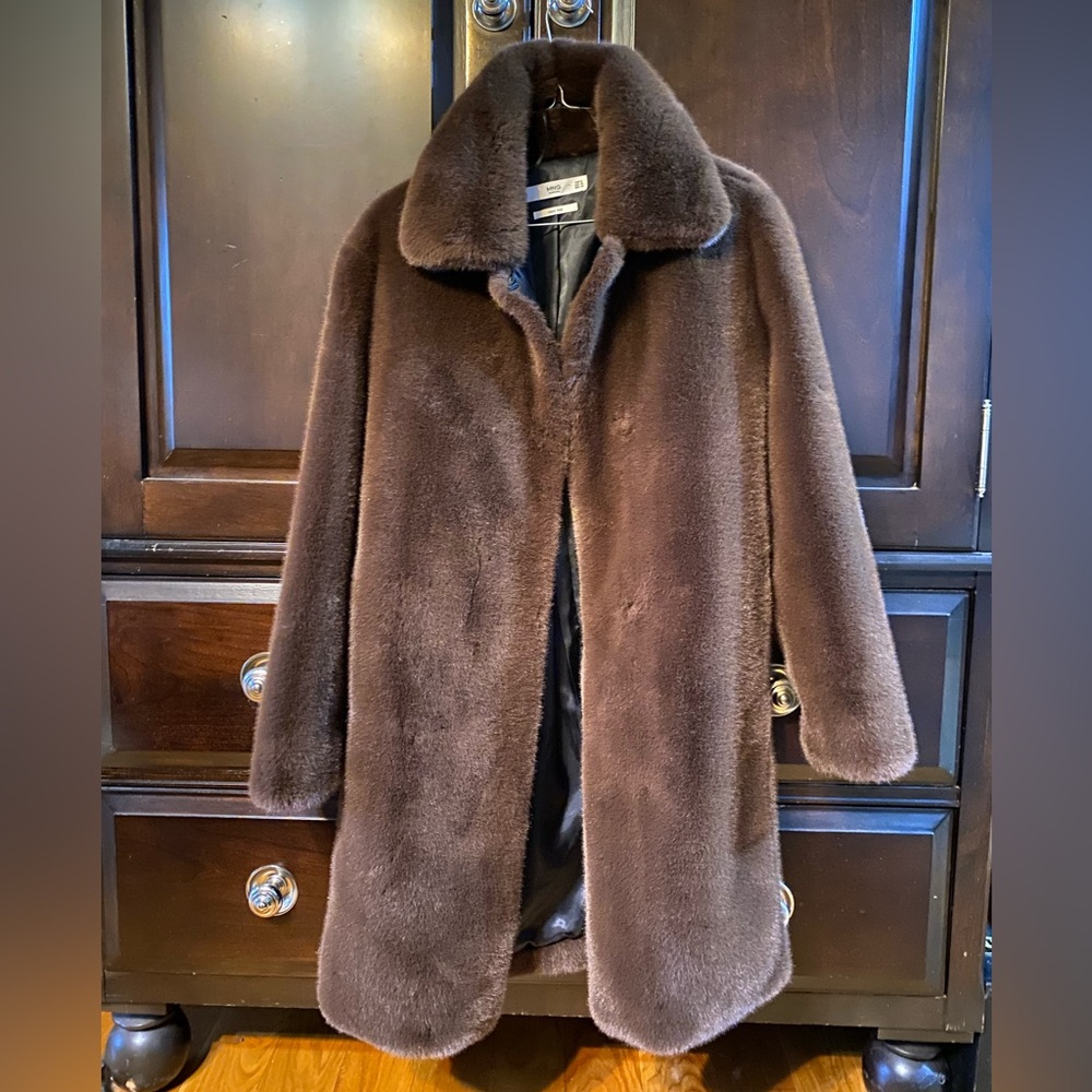 Mango faux fur jacket